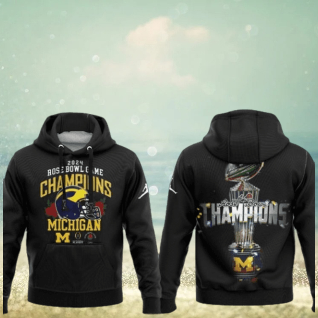 Michigan Wolverines College Football Playoff 2024 Rose Bowl Champions Hoodie Michigan Wolverines College Football Playoff 2024 Rose Bowl Champions Hoodie