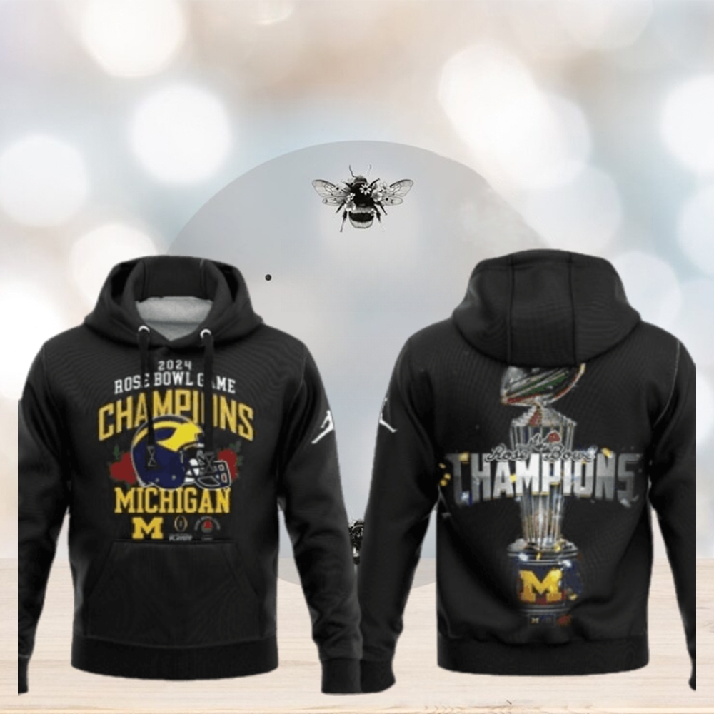 Michigan Wolverines College Football Playoff 2024 Rose Bowl Champions Hoodie Michigan Wolverines College Football Playoff 2024 Rose Bowl Champions Hoodie