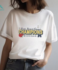 Michigan Wolverines College Football Playoff 2024 Rose Bowl Champions Logo Shirt