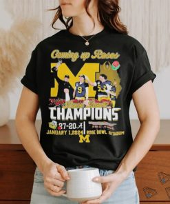 Michigan Wolverines Coming Up Roses Rose Bowl Champions 2024 Shirt