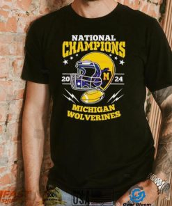 Michigan Wolverines Football Helmet National Champions 2024 shirt
