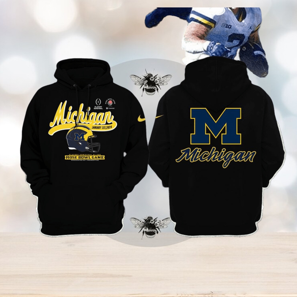 Michigan Wolverines Football January 1st 2024 Playoff Semifinal At The Rose Bowl Game Presented By Prudential 3d Hoodie Michigan Wolverines Football January 1st 2024 Playoff Semifinal At The Rose Bowl Game Presented By Prudential 3d Hoodie