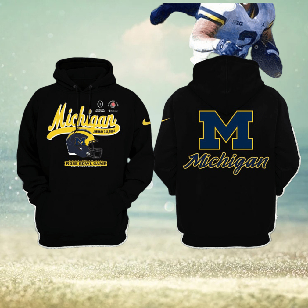 Michigan Wolverines Football January 1st 2024 Playoff Semifinal At The Rose Bowl Game Presented By Prudential 3d Hoodie Michigan Wolverines Football January 1st 2024 Playoff Semifinal At The Rose Bowl Game Presented By Prudential 3d Hoodie