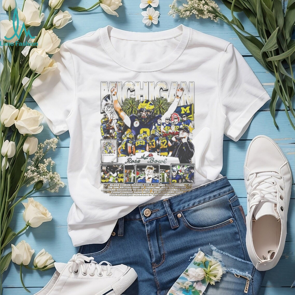 Michigan Wolverines Football Team 2024 Rose Bowl Champions Shirt Michigan Wolverines Football Team 2024 Rose Bowl Champions Shirt