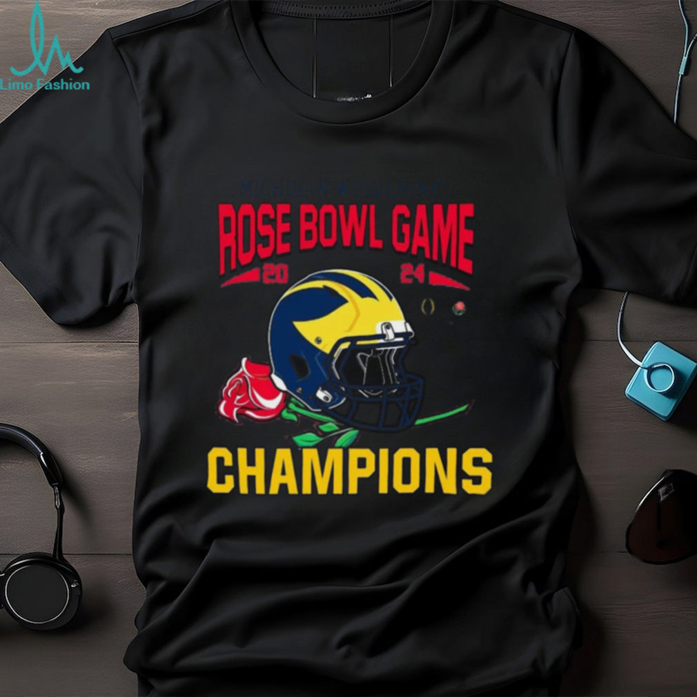 Michigan Wolverines Go Blue Rose Bowl Game 2024 Helmet Tee Shirt Michigan Wolverines Go Blue Rose Bowl Game 2024 Helmet Tee Shirt