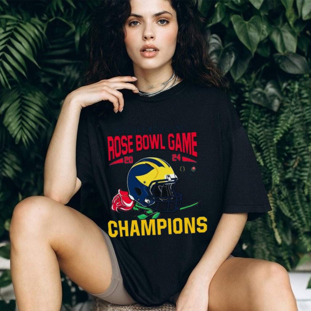 Michigan Wolverines Go Blue Rose Bowl Game 2024 Helmet Tee Shirt Michigan Wolverines Go Blue Rose Bowl Game 2024 Helmet Tee Shirt