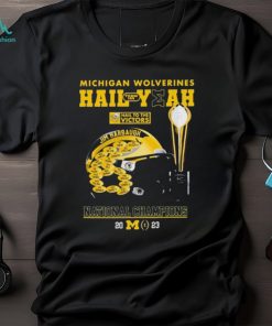 Michigan Wolverines Hail Yeah Team 144 Hail To The Victors National Champions 2023 Shirt