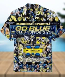 Michigan Wolverines Hawaiian Shirt, Michigan Stadium Go Blue NCAA Beachwear