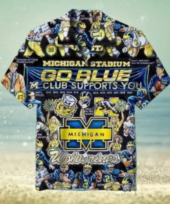 Michigan Wolverines Hawaiian Shirt, Michigan Stadium Go Blue NCAA Beachwear