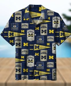 Michigan Wolverines Hawaiian Shirt, NCAA Beach Gear for College Football Fans