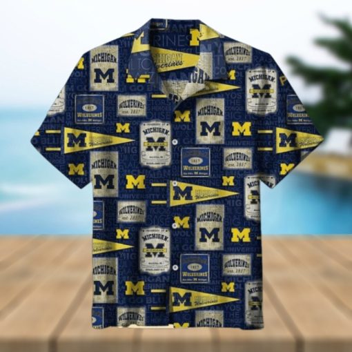 Michigan Wolverines Hawaiian Shirt, NCAA Beach Gear for College Football Fans