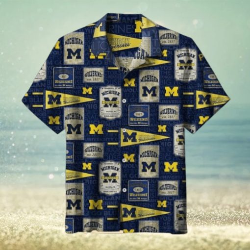 Michigan Wolverines Hawaiian Shirt, NCAA Beach Gear for College Football Fans