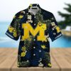 Michigan Wolverines Tropical Flower Hawaiian Shirt, Perfect Beach NCAA Gear