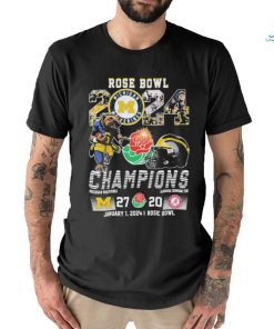 Michigan Wolverines Mascot 2024 Rose Bowl Champions 27 20 Alabama Shirt