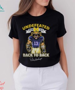 Michigan Wolverines Mascot Back to Back Undefeated 2022 2023 13 0 Signatures Shirt