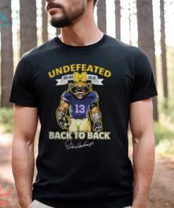 Michigan Wolverines Mascot Back to Back Undefeated 2022 2023 13 0 Signatures Shirt