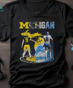 Michigan Wolverines Mc Carthy 9 Detroit Lions Goff 16 Shirt