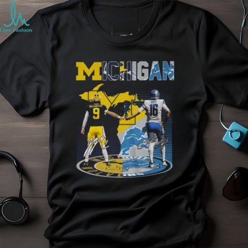 Michigan Wolverines Mc Carthy 9 Detroit Lions Goff 16 Shirt