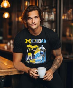 Michigan Wolverines Mc Carthy 9 Detroit Lions Goff 16 signatures t shirt