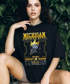 Michigan Wolverines Mich M Undefeated Perfect Season 15 0 Signatures Shirt