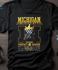Michigan Wolverines Mich M Undefeated Perfect Season 15 0 Signatures Shirt