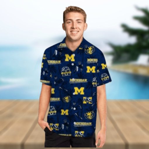 Michigan Wolverines Name Personalized Coconut Tropical Hawaiian Shirts