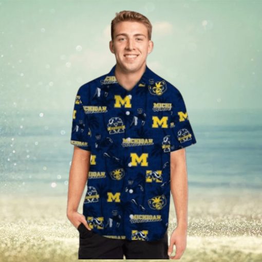 Michigan Wolverines Name Personalized Coconut Tropical Hawaiian Shirts