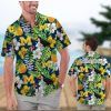 Michigan Wolverines Short Sleeve Button Up Tropical Hawaiian Shirt VER017