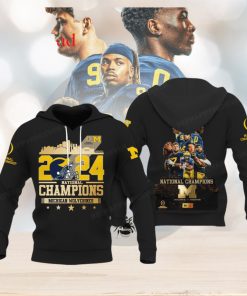 Michigan Wolverines National Champions 2024 Black Design Hoodie T Shirt