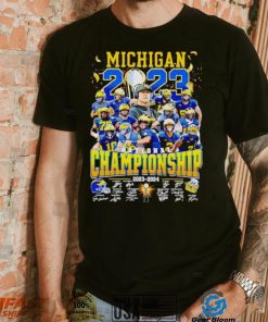 Michigan Wolverines National Championship 2023 2024 signatures shirt