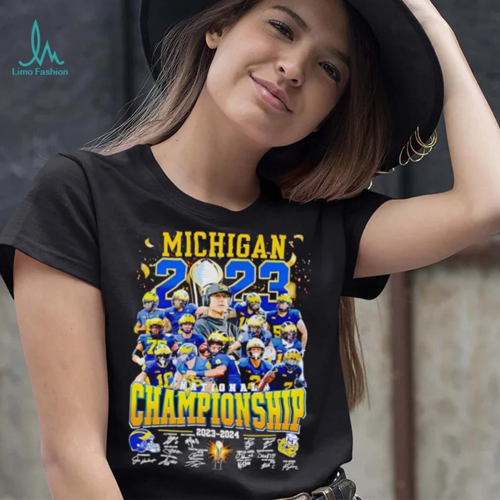 Michigan Wolverines National Championship 2023 2024 signatures shirt Michigan Wolverines National Championship 2023 2024 signatures shirt