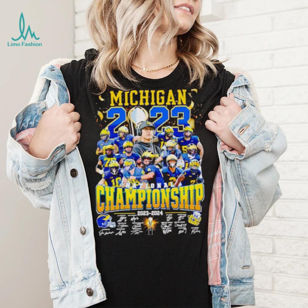 Michigan Wolverines National Championship 2023 2024 signatures shirt Michigan Wolverines National Championship 2023 2024 signatures shirt