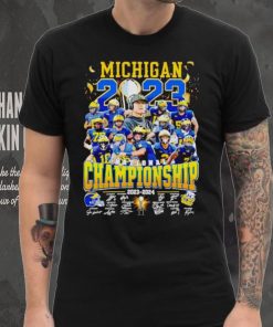 Michigan Wolverines National Championship 2023 2024 signatures shirt, hoodie, sweater, long sleeve and tank top Michigan Wolverines National Championship 2023 2024 signatures shirt