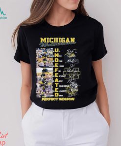 Michigan Wolverines Players Undefeated Perfect Season Signatures Shirt, hoodie, sweater, long sleeve and tank top Michigan Wolverines Players Undefeated Perfect Season Signatures Shirt
