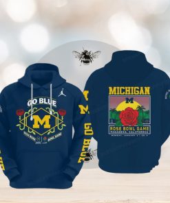 Michigan Wolverines Playoff Semifinal 2024 Rose Bowl Game 3d Hoodie
