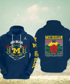 Michigan Wolverines Playoff Semifinal 2024 Rose Bowl Game 3d Hoodie