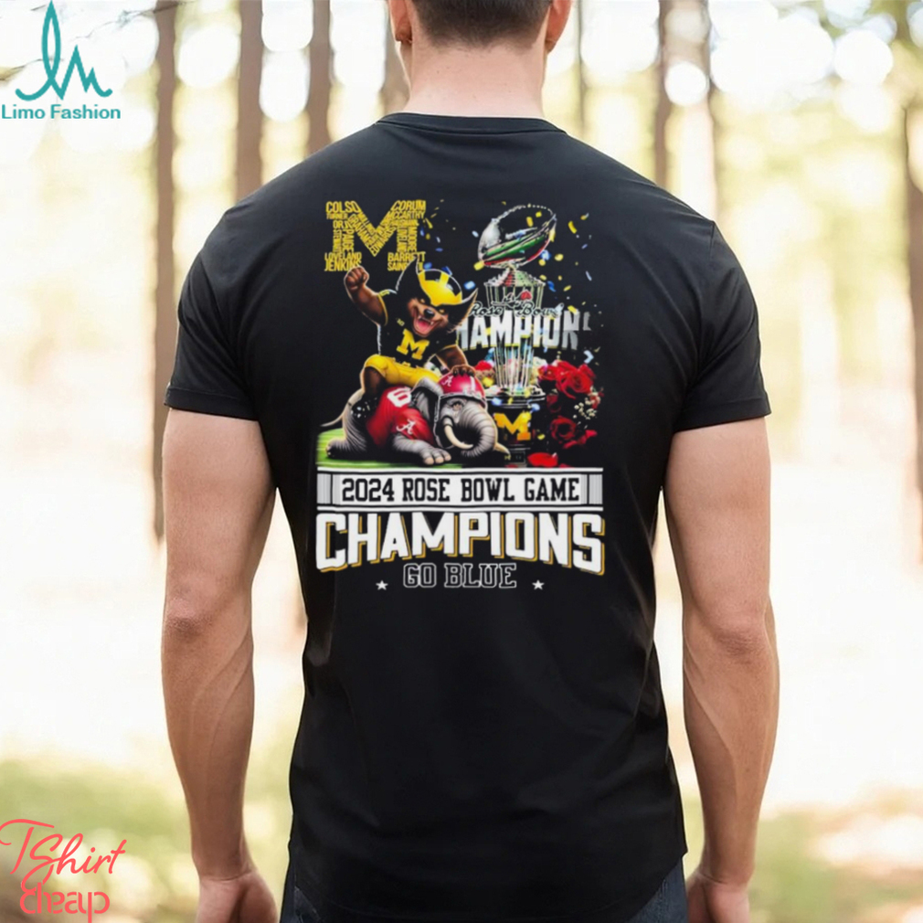 Michigan Wolverines Riding On Alabama Rose Bowl Game Champions Go Blue Shirt Michigan Wolverines Riding On Alabama Rose Bowl Game Champions Go Blue Shirt
