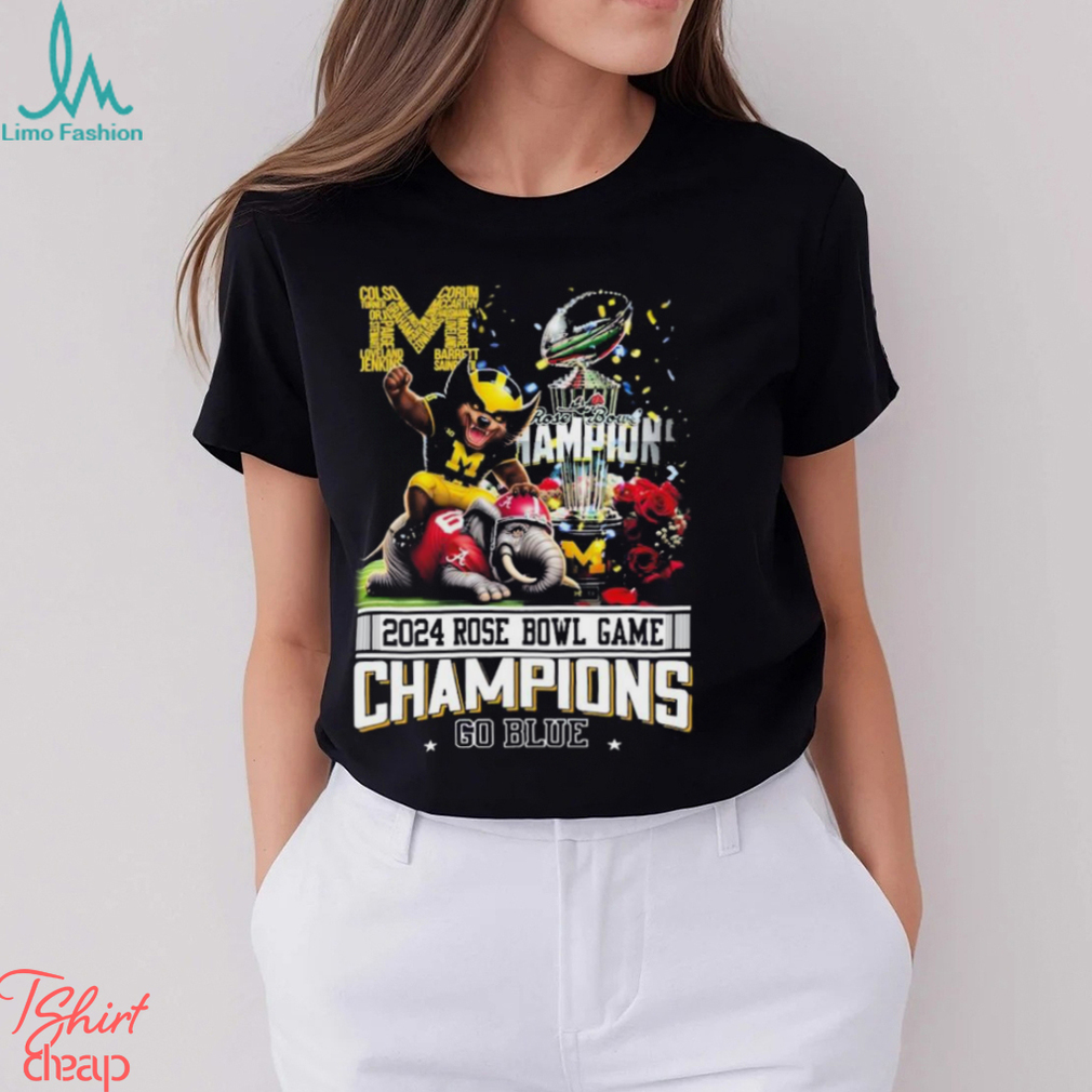 Michigan Wolverines Riding On Alabama Rose Bowl Game Champions Go Blue Shirt Michigan Wolverines Riding On Alabama Rose Bowl Game Champions Go Blue Shirt