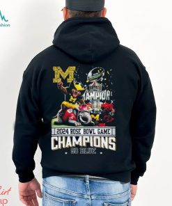 Michigan Wolverines Riding On Alabama Rose Bowl Game Champions Go Blue Shirt