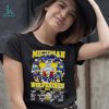 Michigan Wolverines big 10 champions rose bowl champions national champions fire helmet shirt