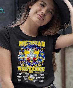 Michigan Wolverines Rose Bowl Game 2024 signatures shirt