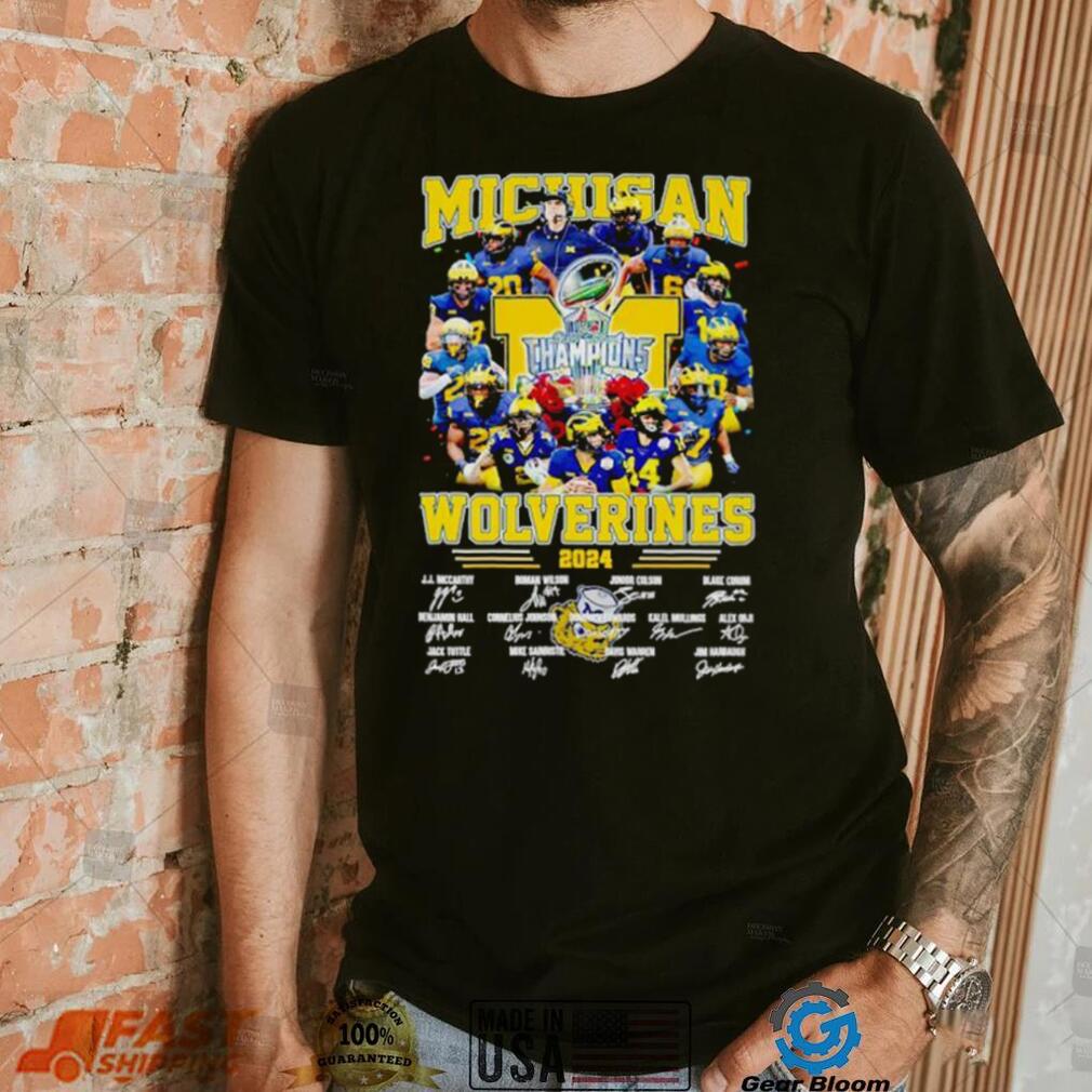 Michigan Wolverines Rose Bowl Game 2024 signatures shirt Michigan Wolverines Rose Bowl Game 2024 signatures shirt