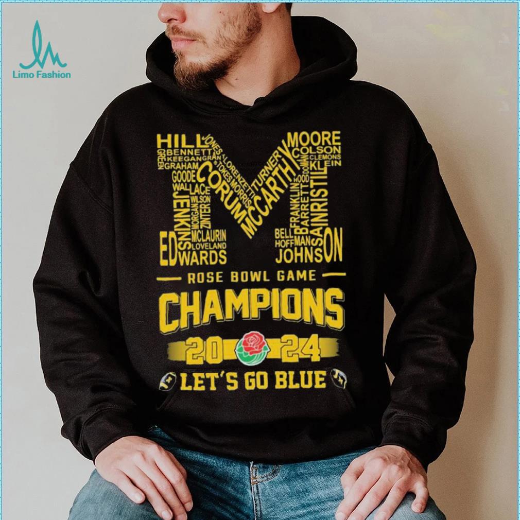 Michigan Wolverines Rose Bowl Game Champions 2024 Players Name Shirt Michigan Wolverines Rose Bowl Game Champions 2024 Players Name Shirt