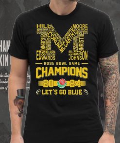Michigan Wolverines Rose Bowl Game Champions 2024 Players Name Shirt