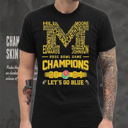 Michigan Wolverines Rose Bowl Game Champions 2024 Players Name Shirt