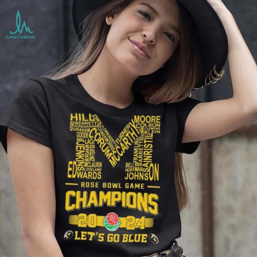 Michigan Wolverines Rose Bowl Game Champions 2024 Players Name Shirt
