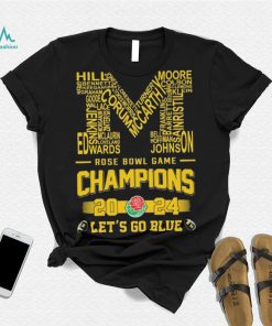 Michigan Wolverines Rose Bowl Game Champions 2024 Players Name Shirt