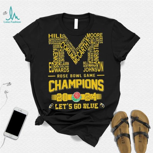 Michigan Wolverines Rose Bowl Game Champions 2024 Players Name Shirt