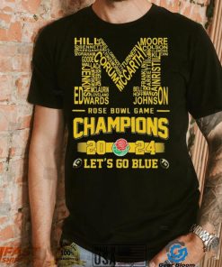 Michigan Wolverines Rose Bowl Game Champions 2024 Players Name Shirt