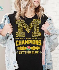 Michigan Wolverines Rose Bowl Game Champions 2024 Players Name Shirt